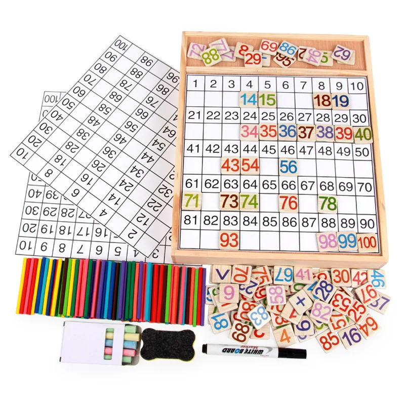 

Children with Numbers Multi-functional Educational Toy Wooden Qualitative Mathematics Counting Sticks Computing Kindergarten Ear
