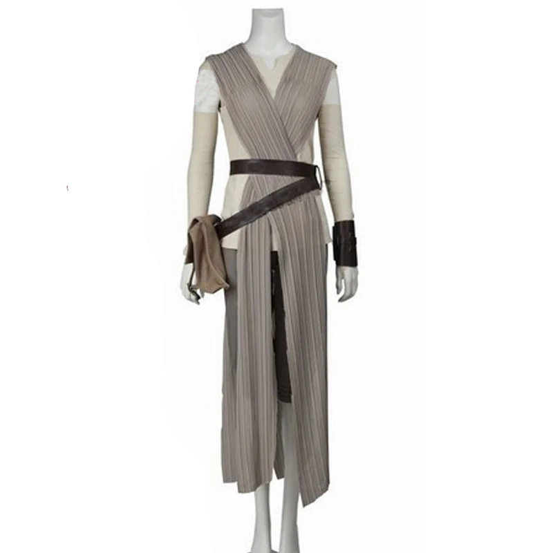 costume Rey Costume Star Wars реквизит для косплея парик Рождественский костюм для женщин The Rise of Skywalker платья - Цвет: costume