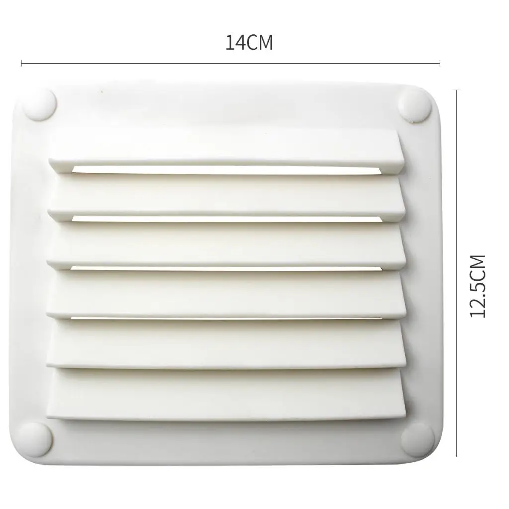 2pcs Plastic Boat Hose Intake Vent Louvered Vents Ventilation Cover for Marine Boats Hull - 5-1/2 x 4-7/8 inch White