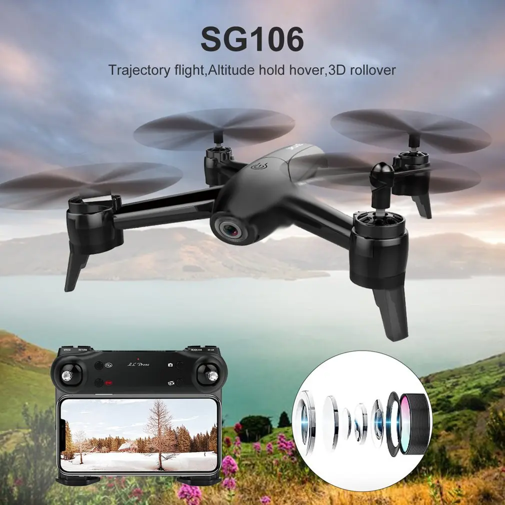 SG106 WiFi FPV RC Дрон 720P камера оптический поток 1080P HD Двойная камера воздушная видео RC Квадрокоптер самолет Квадрокоптер игрушки для детей