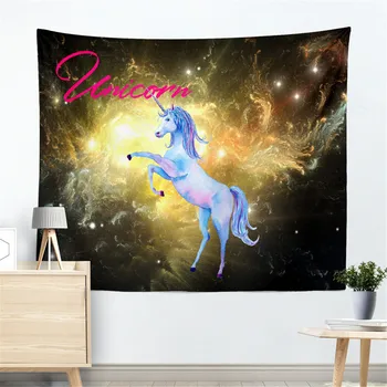 

Pink Unicorn Tapestry Wall Hanging Plant Carpet Bed Sheet Photo Background Prop Table Cloth Play Mat Decor