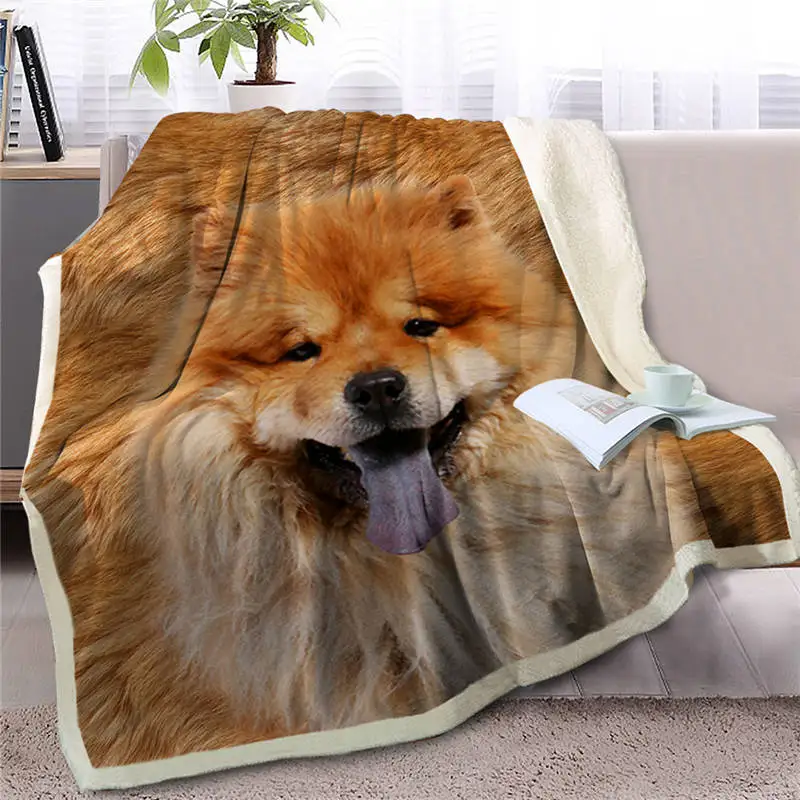 HM Life Sherpa Blanket on Beds Brown Dog Animal 3D Printed Throw Blanket for Adult& Kid Portable Wearable Travel Plush Blanket - Цвет: Dog10