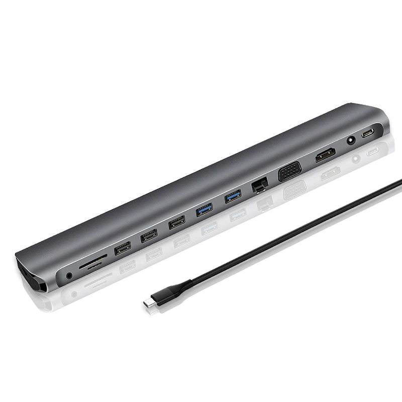  AJIUYU USB C Type C Hub to USB 3.0 HDMI RJ45 VGA For MacBook Pro Air Accessories Dock Splitter Mult