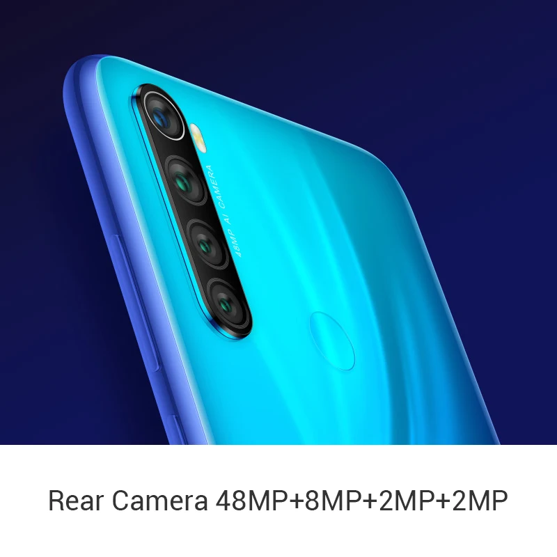 Xiaomi Redmi Note 8 с глобальной прошивкой, 4 ГБ, 64 ГБ, 48 МП, четыре камеры заднего вида Snapdragon 665, четыре ядра, 6,3 дюймов, версия мобильного телефона, 4000 мАч