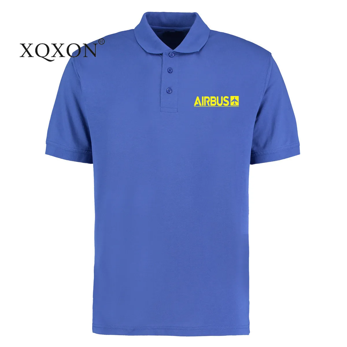 XQXON-забавные новые мужские рубашки поло с принтом Airbus летние хлопковые мужские рубашки поло High-quality Высококачественная Мужская одежда P13
