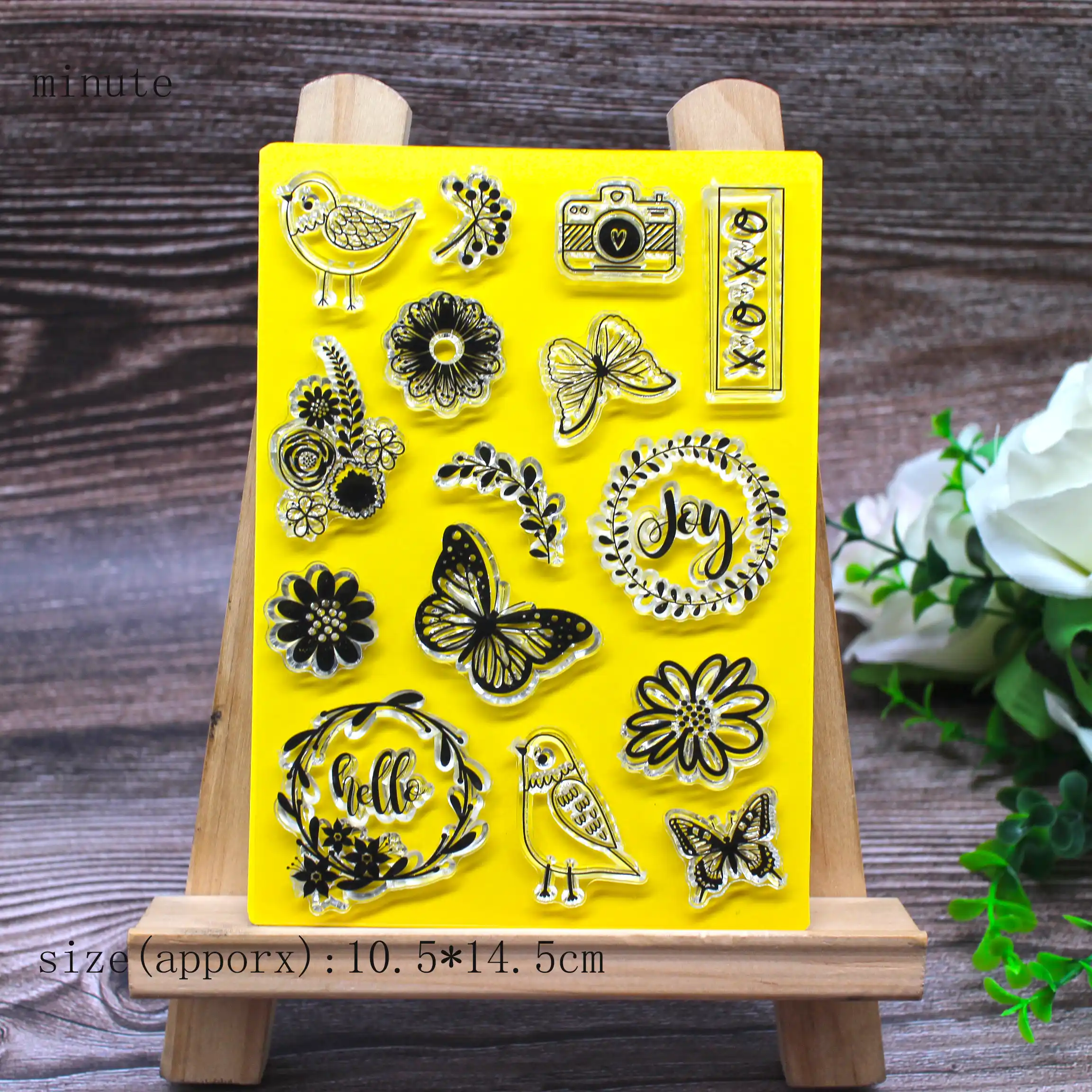 Stamps Clear Stamps 4 Sheets Clear Stamps Silicone Stamp Cards With Word Flower Butterfly Pattern For Card Making Decoration And Diy Scrapbooking Journaling Album Decoration Craft Houseofrd Com