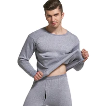 Новинка, зимнее длинное мужское термобелье, комплекты, сохраняющие тепло для русской Канады, Мужская плотная термобелье, одноцветная, Прямая поставка