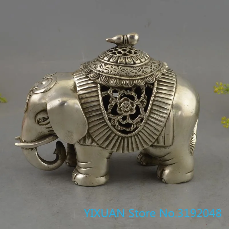 

Auspicious Ruyi gourd hollowed out smoke stove copper ornament copper elephant home decoration