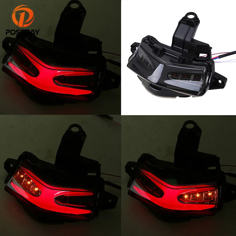 POSSBAY фара мотоцикла Светодиодные Красочные 12V Водонепроницаемая мотор фонарь