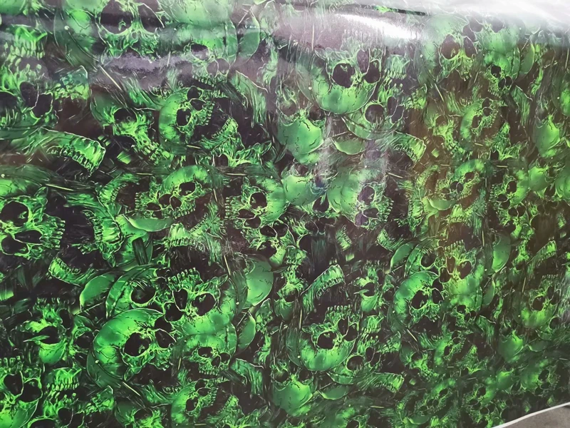Green Skull Car Sticker Vinyl Wrap-5