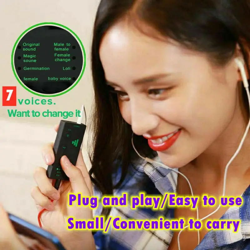 

MINI Wireless 7 Multi Voice Changer Microphone Disguiser Male/Female/Girl/Robot