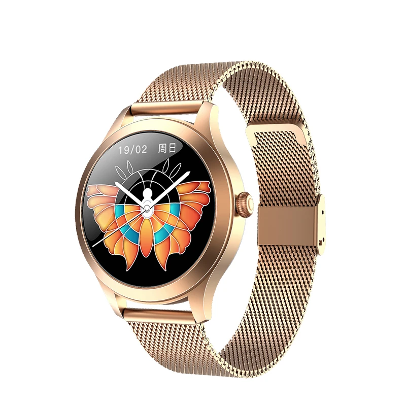 2021 Waterproof Smart Watch Women Lovely Bracelet Heart Rate Monitor Sleep Monitoring Smartwatch For iOS Android KW10 Pro Band