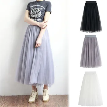 

New Women Boho Double Layer Maxi Dress Chiffon Long Sundress Summer Lady Beach Skirt Skirts Womens Girls Skirts Ladies Summer