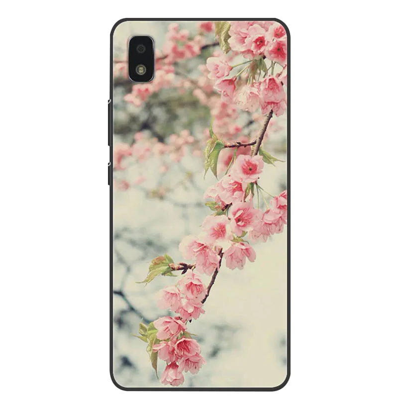 Black Soft Silicon TPU Phone Cover with Cat Design - Compatible with Sharp Aquos Wish Phones
