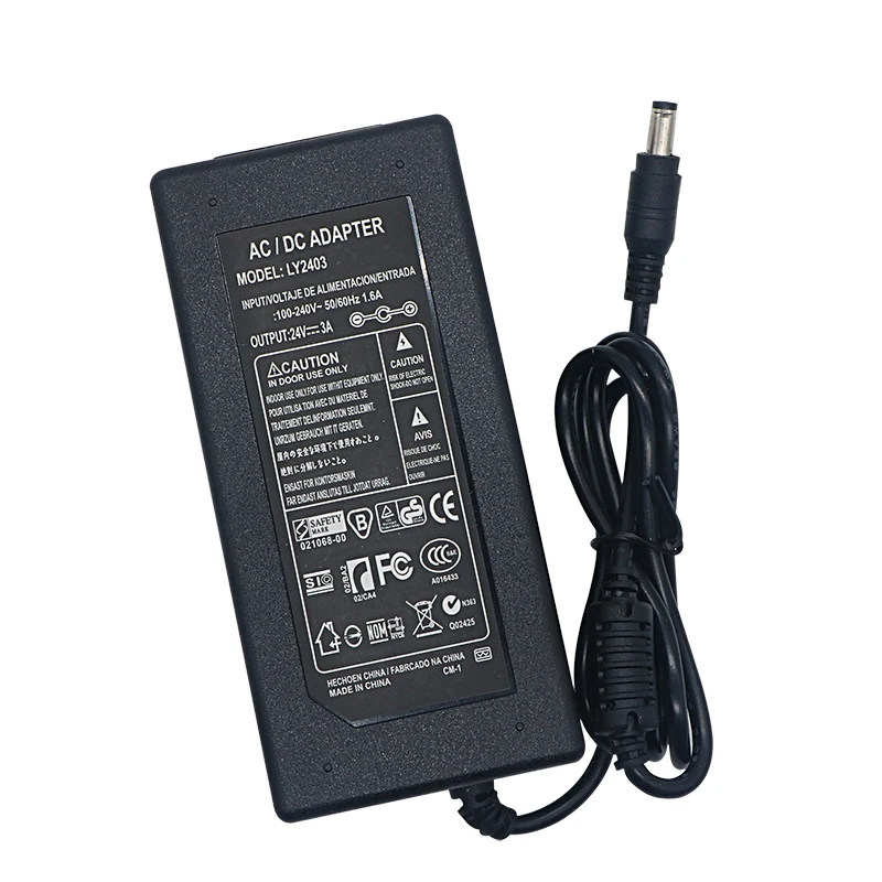 

SZYOUMY AC110 220V Power Supply Adapter Transformer LED Strip 3A DC 24V Power Supply Adapter US/EU/UK Plug 50PCS Free Shipping