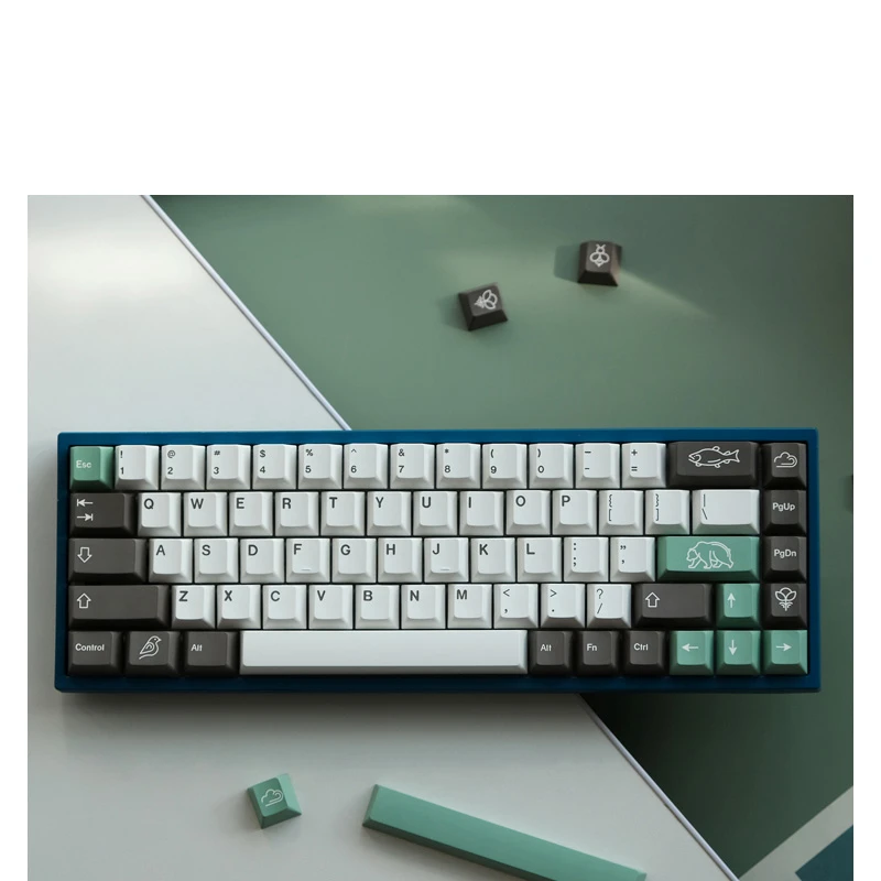 Mechanical Keyboard Big Bear Keycaps GMK Keycaps Cherry Profile Key Caps 141 keys-set keycap With 2U 1.75U Shift GK61 GK64 980 keyboard for multiple computers