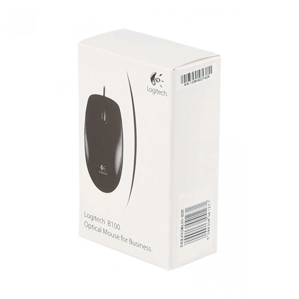Мышь Logitech B100 Black (черная оптическая 800dpi USB 1.8м)|Мыши| |
