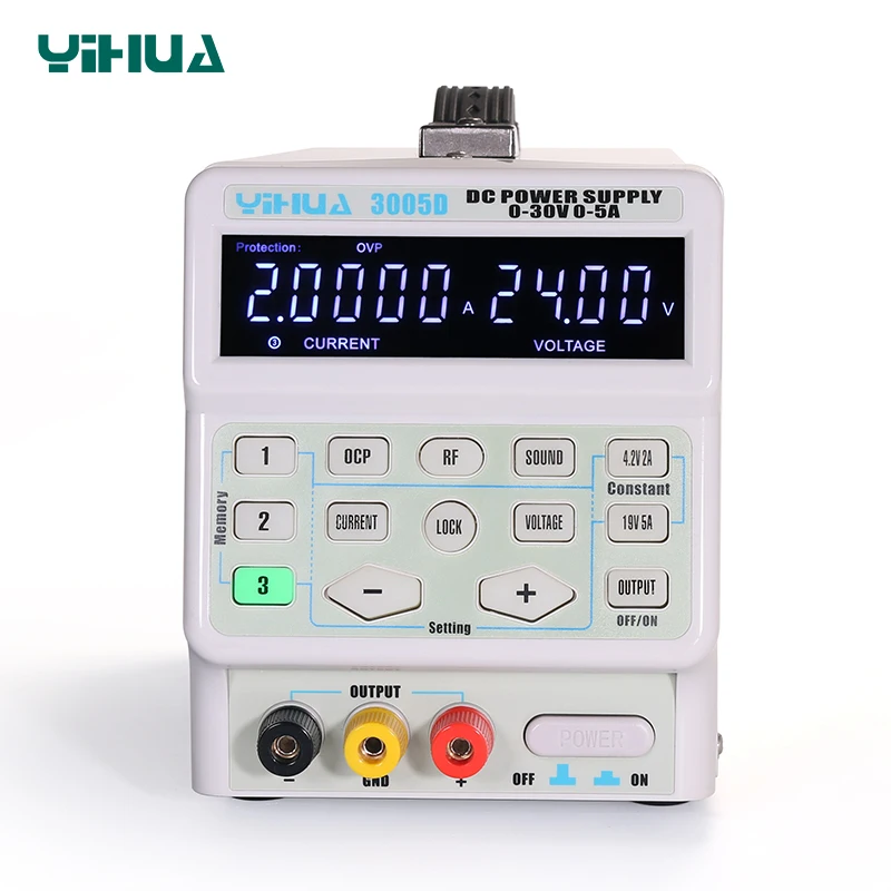 Yihua 150w 3005d 5a 30v dc fonte de alimentação de laboratório ajustável fonte de alimentação digital programa-controlada fonte de alimentação de comutação