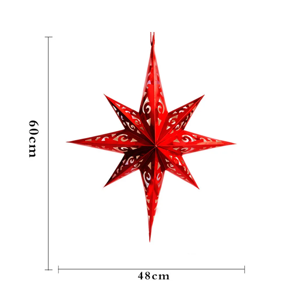 Рождественский Бумажный анис, звезда, висячие лампы, свадебные украшения на день рождения, елочные украшения, вечерние принадлежности
