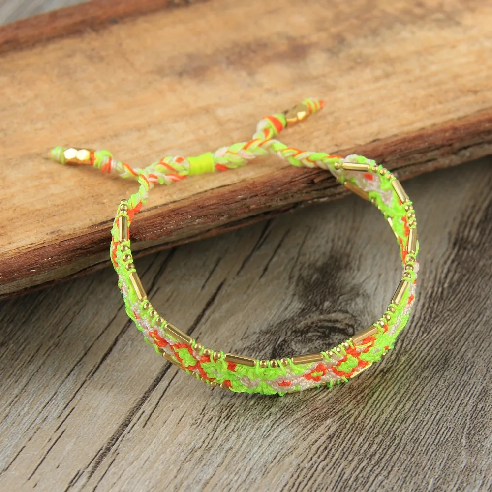 KELITCH Handwoven Thread Braided Friendship Bracelets Bangles Flamenco Maxi Wrap Bracelets for Women Bohemia Jewelry New