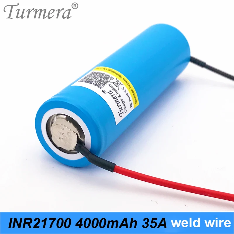 21700 батарея INR21700-40T 4000mah 30A 3,6 V для отвертки Шурик инструмент батарея e-bike 21700 пакет для Turmera+ сварочный провод