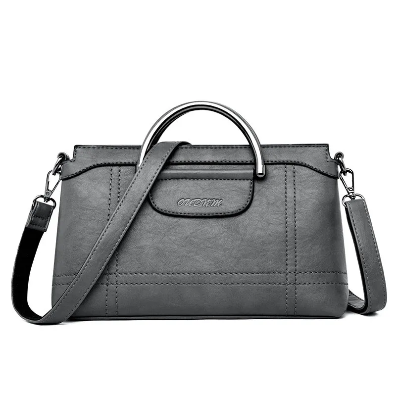 Женские сумки-мессенджеры, роскошные мягкие кожаные сумки, женские сумки, дизайнерские сумки известного бренда, сумки-мессенджеры для женщин - Цвет: Gray