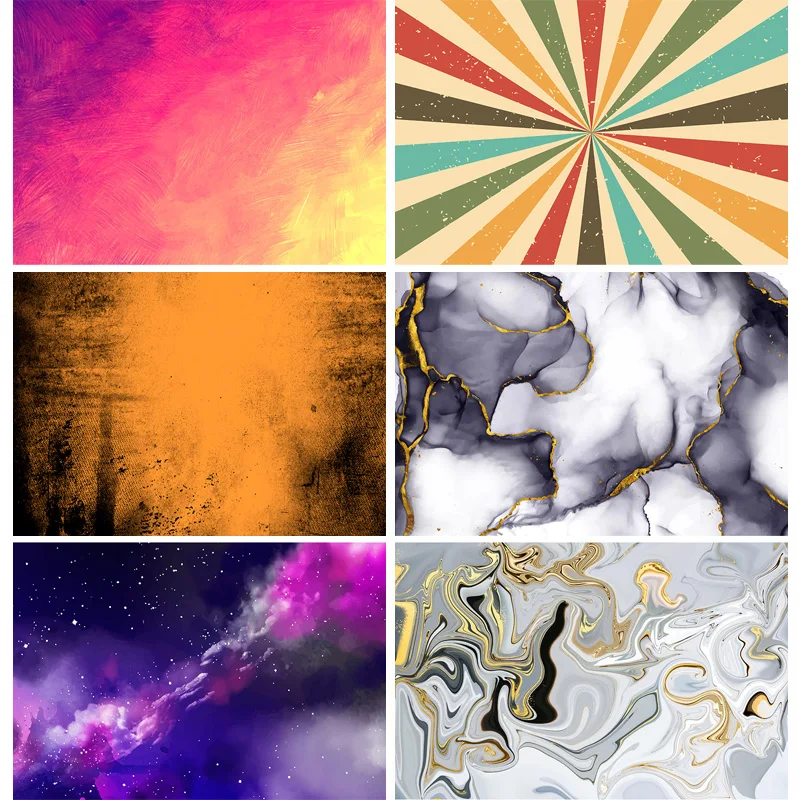 

SHENGYONGBAO Vinyl Colorful Gradient Color Photography Backgrounds Abstract Marble Painted Photo Studio Backdrops 201021SHC-01