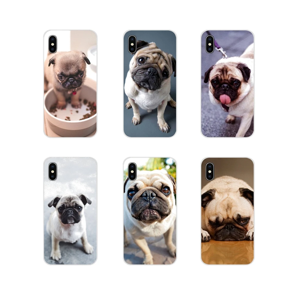 

Animal Cute Pug Dog For Apple iPhone X XR XS 11Pro MAX 4S 5S 5C SE 6S 7 8 Plus ipod touch 5 6 Accessories Phone Shell Covers