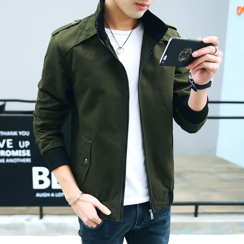 

2020 Jacket Male Leisure Time Loose Coat Pure Cotton Code Set Lead M -4xl J108 P80