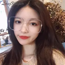 Longkeperer большие очки Квадратные женские прозрачные линзы мужские очки в ретро-стиле прозрачные оправы для очков