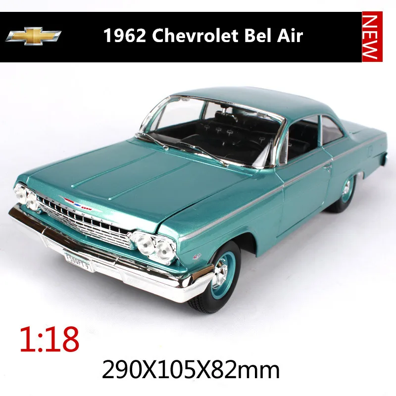 Maisto 1:18 Chevrolet Corvette SS автомобиль сплав модель автомобиля моделирование автомобиля украшение коллекция Подарочная игрушка Литье под давлением модель игрушка для мальчиков - Цвет: 1962 bel air