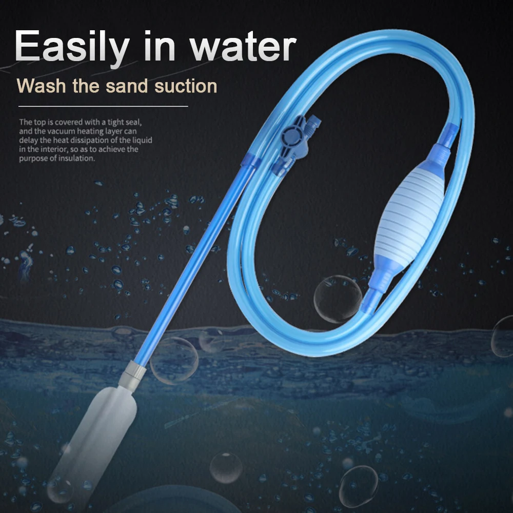 

2020 Home Aquarium Clear Tool Vacuum Water Change Changer Cleaner Fish Tank Siphon Pump Manual Aquarium Filter Cleaning Tools