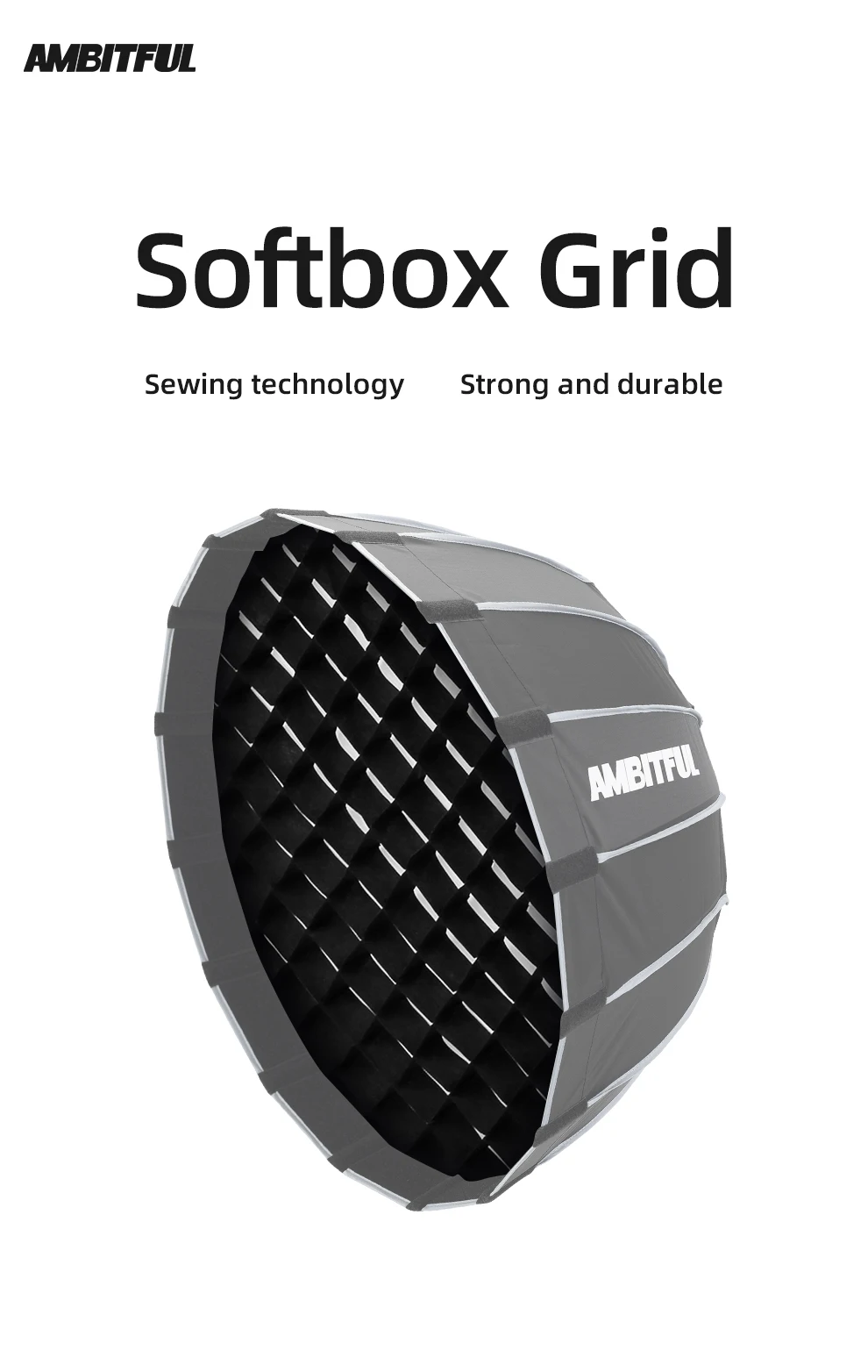 60cm 70cm 90cm 120cm Deep Parabolic Softbox Honeycomb Grid for Godox QR-P70/QR-P