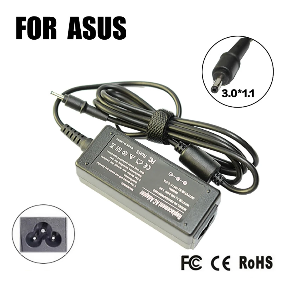 

19V 2.37A 45W 3.0*1.1MM Replacement For ASUS Laptop AC Charger Power Adapter Input 100-240V