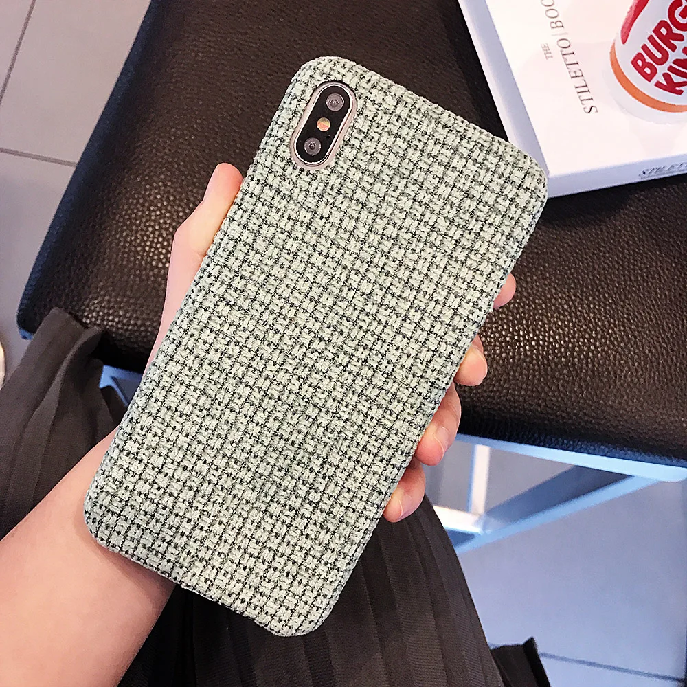 Зимние теплые плюшевые чехлы для телефонов для iPhone 11Pro Max XR XS Max 7 8 Plus X модные противоударные однотонные чехлы для iPhone 11