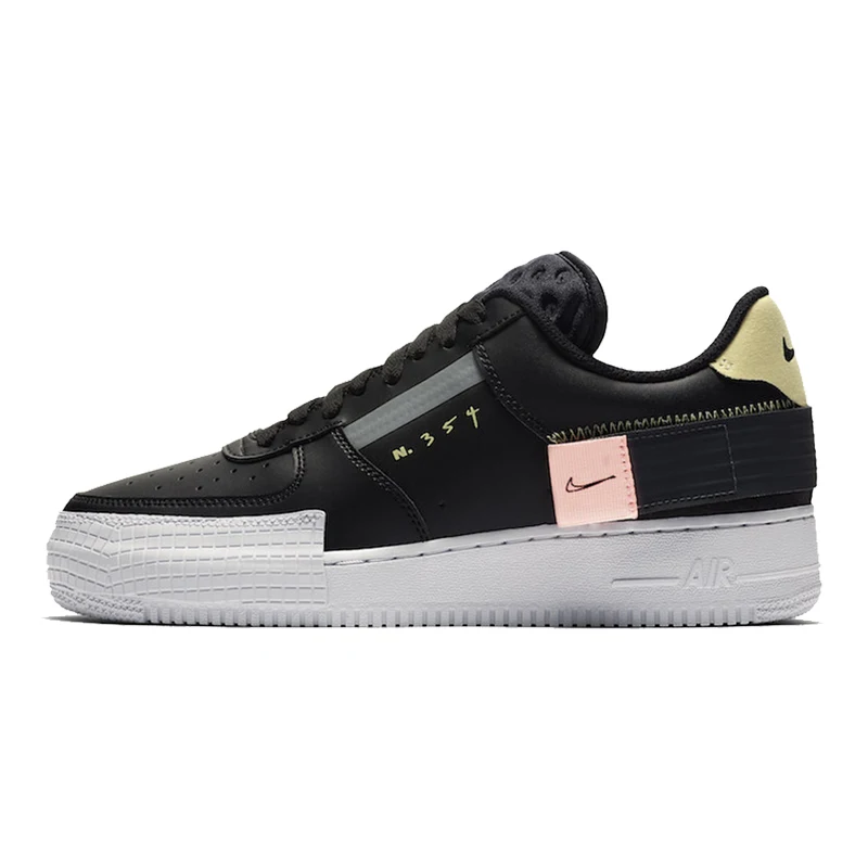 CI0054-001 NIKE AIR FORCE 1 обувь для скейтбординга AF1-TYPE спортивные теннисные кроссовки для бега белые черные низкие кроссовки Новое поступление - Цвет: CI0054-001