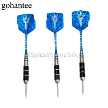 3 шт. стальные наконечники Дартс никелированная латунь 22 г нержавеющая сталь бочонок и рифленые алюминиевые валы 2D дартс набор полетов метательная игрушка