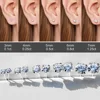 Stainless Steel Gold/Silver Color Earrings 4-8mm Six Claws Zirconia Crystal Stud Earrings For Women Girl Wedding Jewelry 5