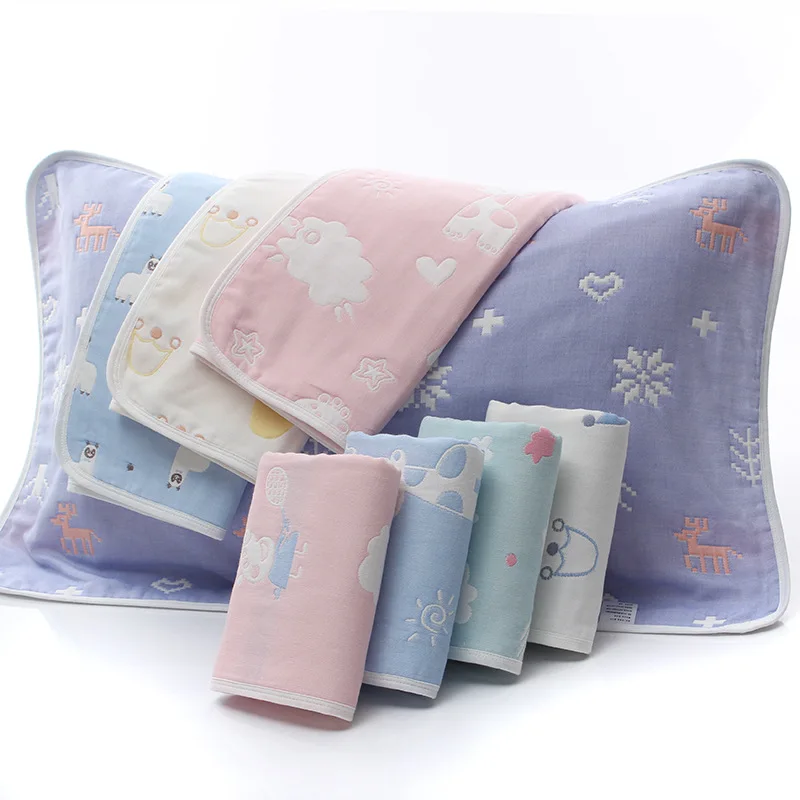 

Pure Cotton Soft 50*80 Six-layer Fabric Adult Pillow Case Multi-Pattern Household Gift Gaoyang