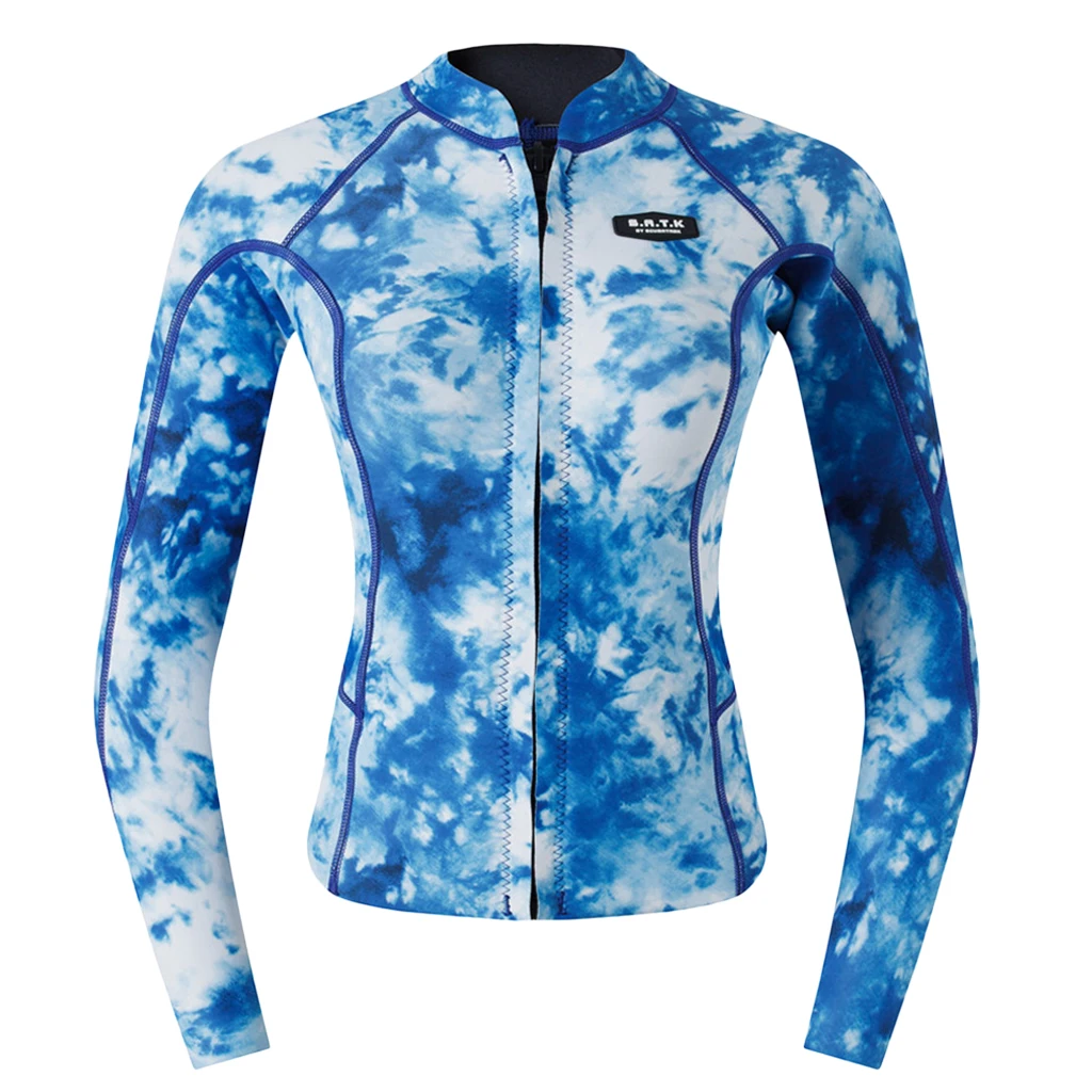 2mm Diving Surfing Swimming Wetsuit Top Long Sleeve Jacket For Women