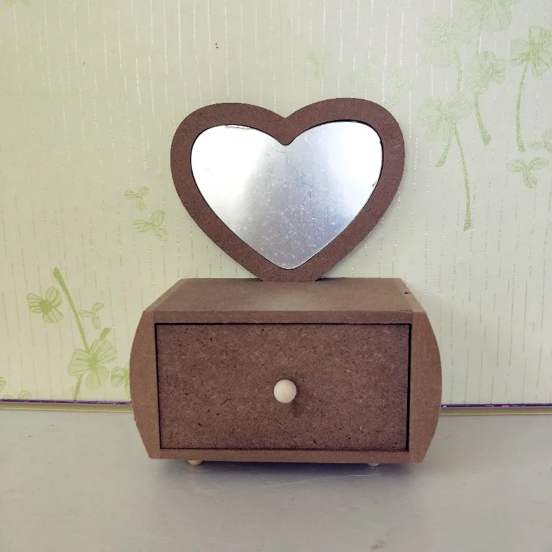 Детская Снежинка DIY с деревянным ящиком, коробка для моделирования, глина, зеркало, 10 юаней, ювелирная коробка, цветная глина, заполняющая 10 юаней