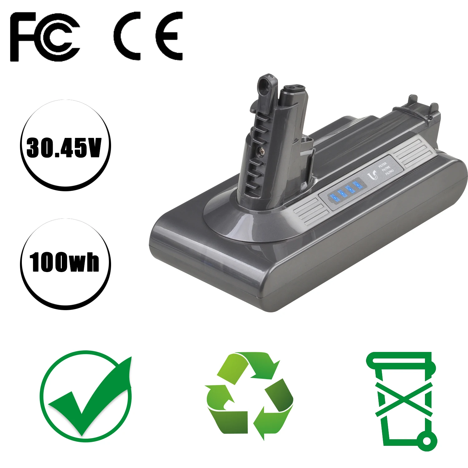 Bateria para Dyson Carregadores da Cabeça do Motor Cyclone Absoluto Sv12 Fluffy 25.2v 4000mah V10 - Image 4