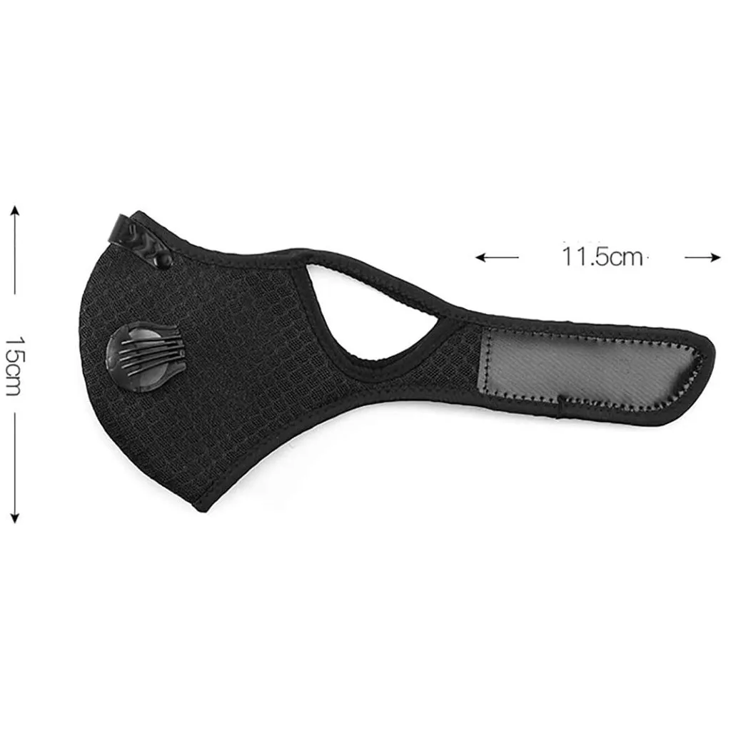 #h30 Dust With 4 Filters 4 Exhaust Valves Half Face Reusable Dustproof Respirator Bicycle Mask Cycling Face Mask Respirator