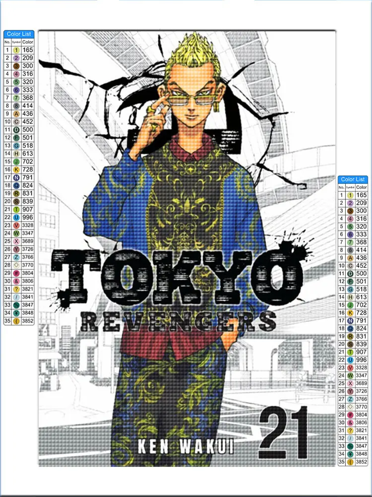 Anime Tokyo Revengers Diamond Painting Full 5D DIY Diamond Art Mosaic Embroidery Cross Stitch Kit Home Decor,термомозаика 