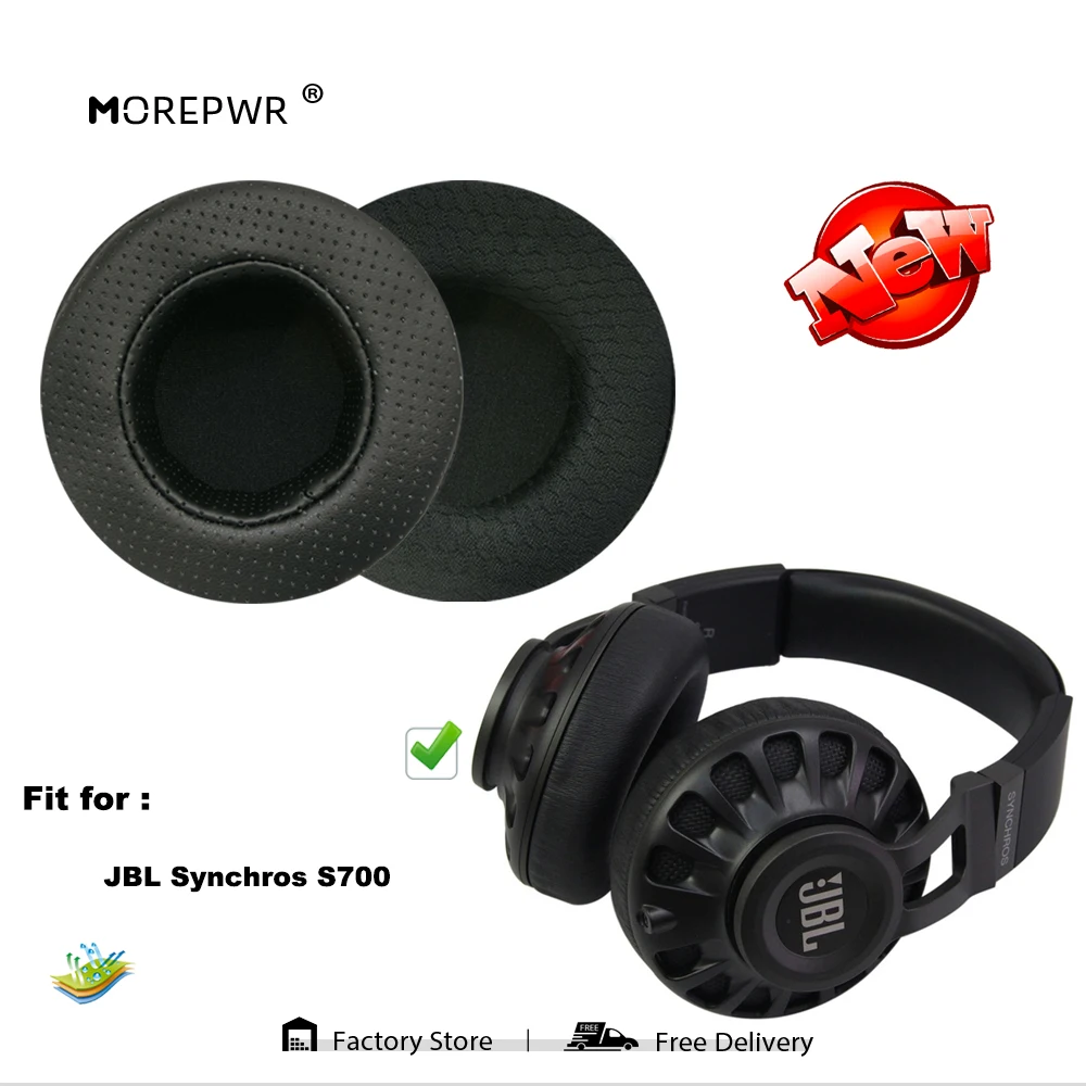 

Morepwr New upgrade Replacement Ear Pads for JBL Synchros S700 Headset Parts Leather Cushion Velvet Earmuff Headset Sleeve