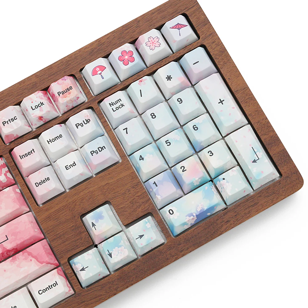 PBT Cherry Blossom клавишная крышка продукт для 60 87 104 108 клавиши механическая клавиатура Cherry G80 Заказная 68 клавишная крышка