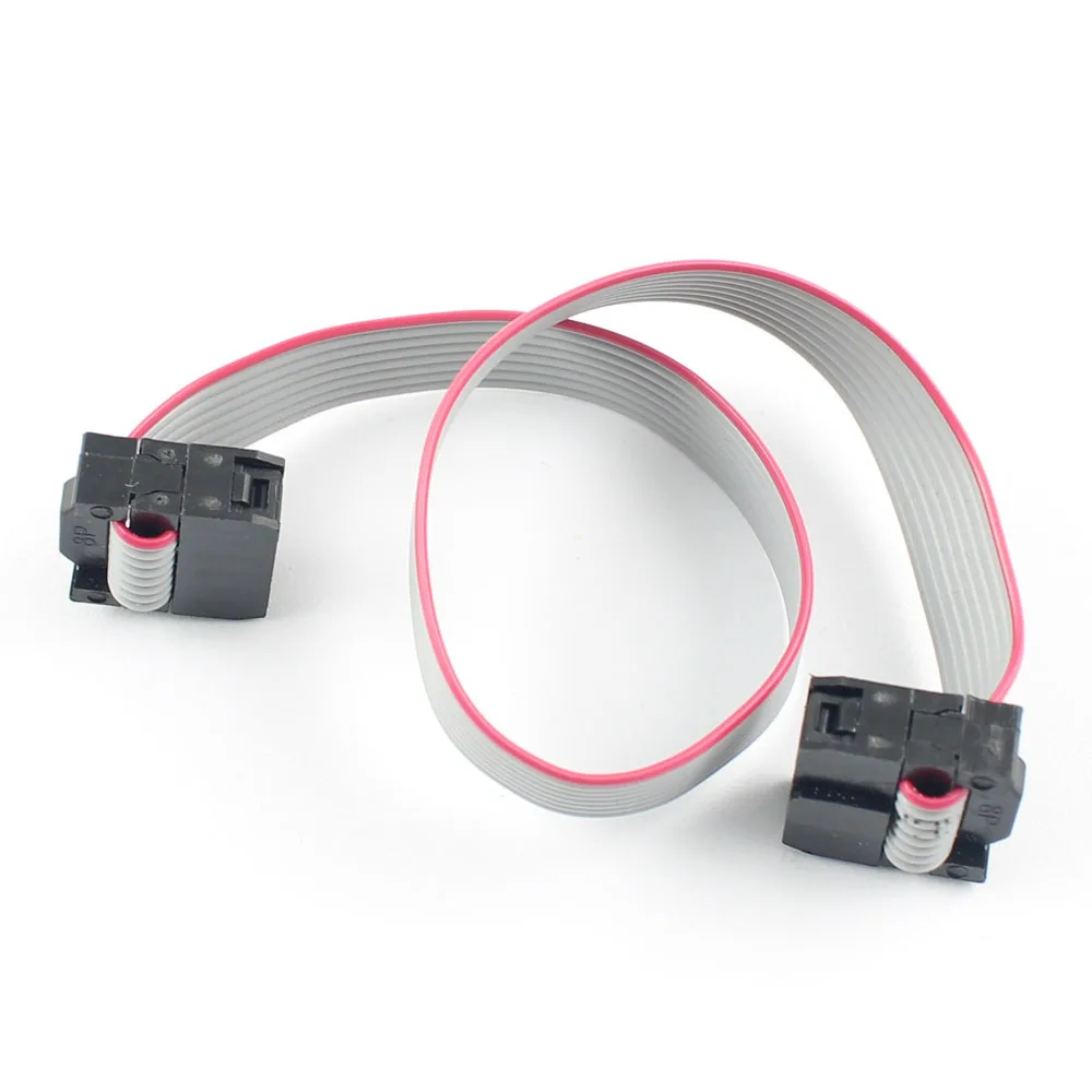 2.54mm Pitch FC 6/8/10/12/14/16/18/20/24/26/30/34/40/50/60/64 Pin Flat Ribbon Data Cable 10CM 20CM 30CM 40CM 50CM 2pcs flexible flat cable,connector with cable,cable connector