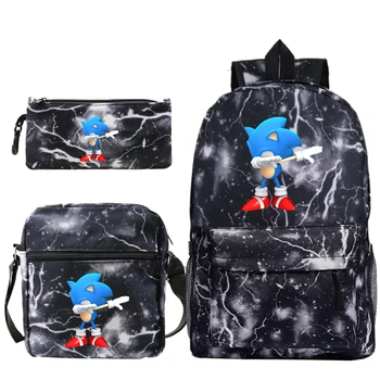 

Sonic Kids Backpack Sets for Teenagers and Boys Sonic Bagpack School Bag Men and Women Casual Backpack Children Backpack