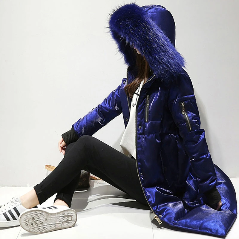 2020 women's Winter down jacket Big Fur Collar