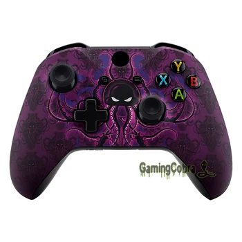 

Purple Octopus Patterned Faceplate Front Housing Shell Case Replacement Part for Xbox One X & One S Controller (Model 1708)